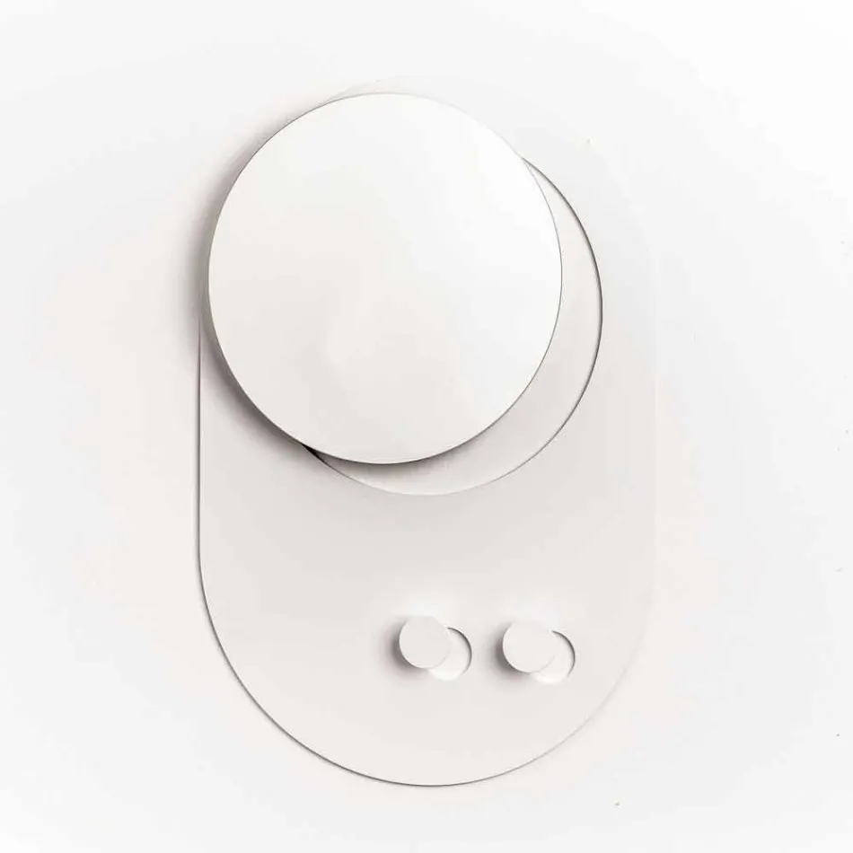 Modernes Wandgarderobe aus Stahl mit Spiegel Made in Italy - Pilippo Viadurini