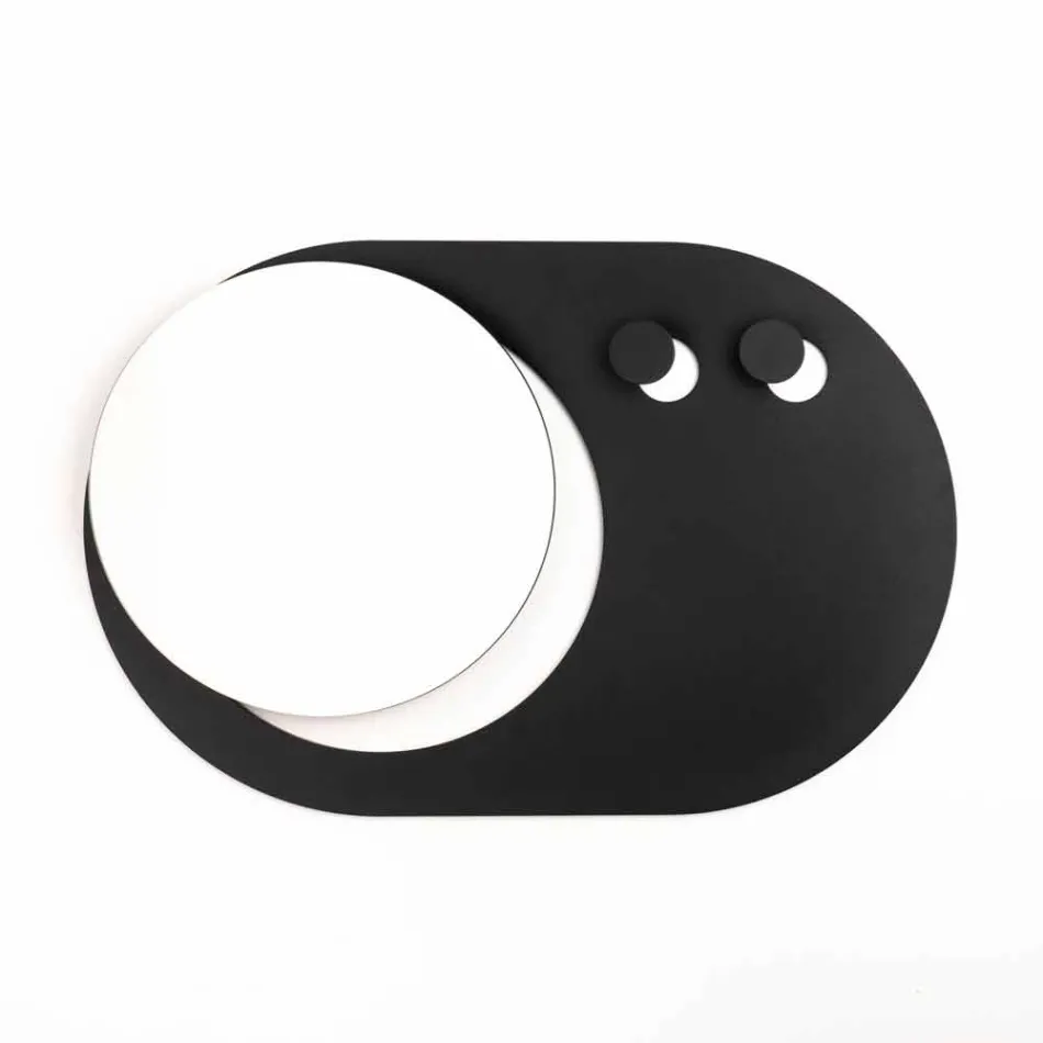 Modernes Wandgarderobe aus Stahl mit Spiegel Made in Italy - Pilippo Viadurini