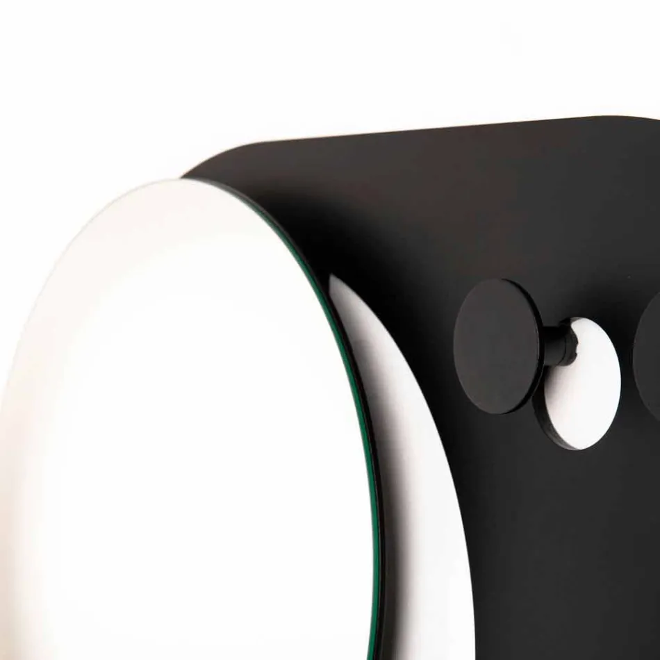 Modernes Wandgarderobe aus Stahl mit Spiegel Made in Italy - Pilippo Viadurini