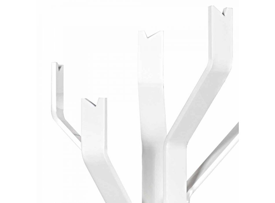 Andrea weißer Kleiderbügel mit 5 Haken, modernes Design Viadurini