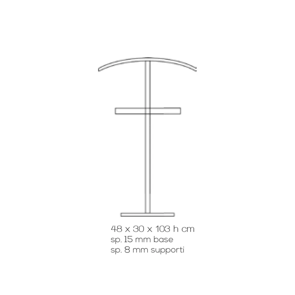 Essential Bodengarderobe aus transparentem Acrylglas - Ginergo Viadurini