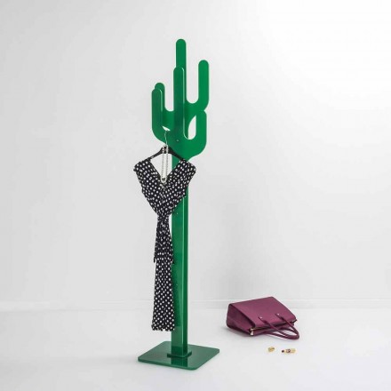 Grünes Garderobenständer des modernen Entwurfs des Kaktus, hergestellt in Italien Viadurini