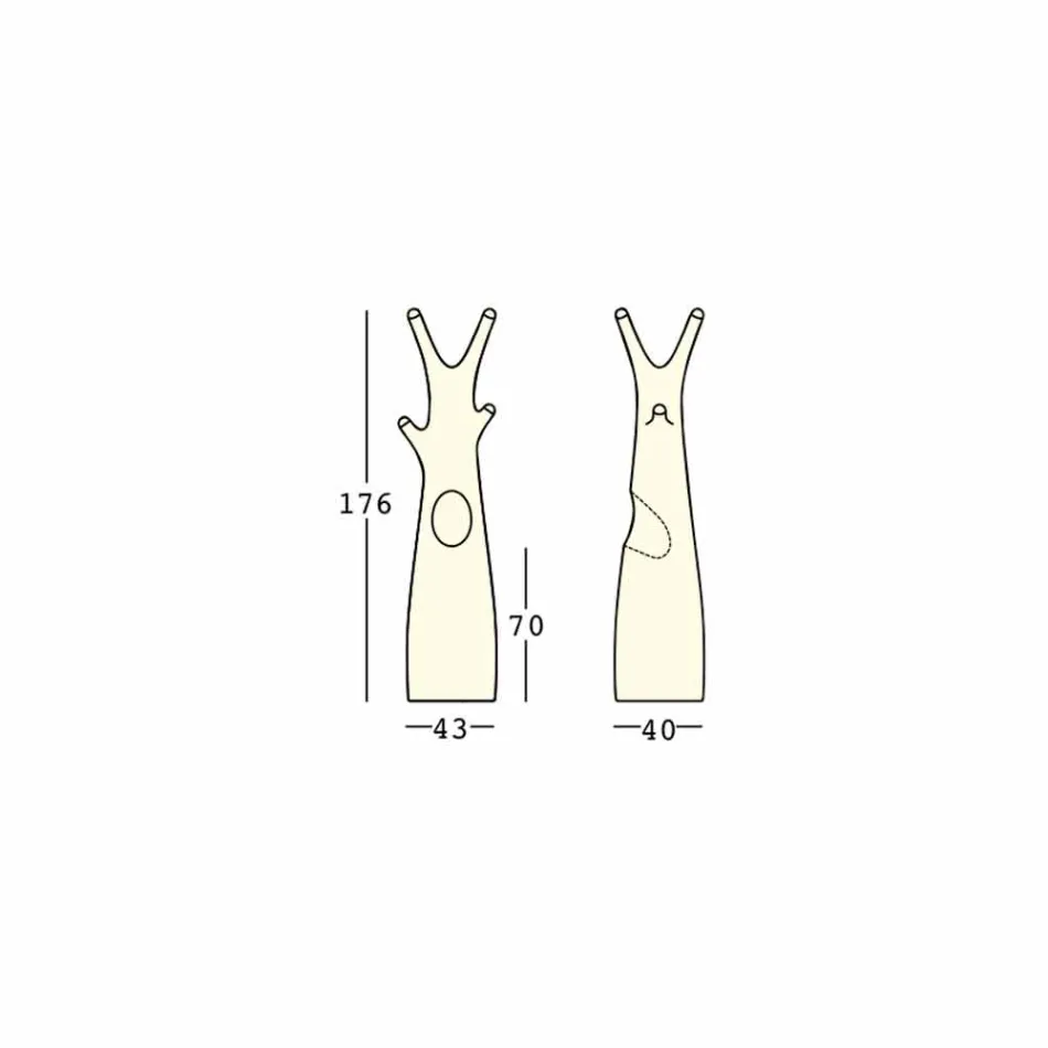 Leuchtender Kleiderständer aus Polyethylen mit LED-Licht Made in Italy - Oldia Viadurini