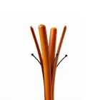 Modernes Design Kleiderbügel aus schwarzem Stahl mit Lederbezug - Natur Viadurini