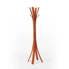 Modernes Design Kleiderbügel aus schwarzem Stahl mit Lederbezug - Natur Viadurini