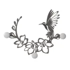 Kleiderbügel aus Eisen mit Kolibri-Dekoration, hergestellt in Italien – Schlüssel Viadurini