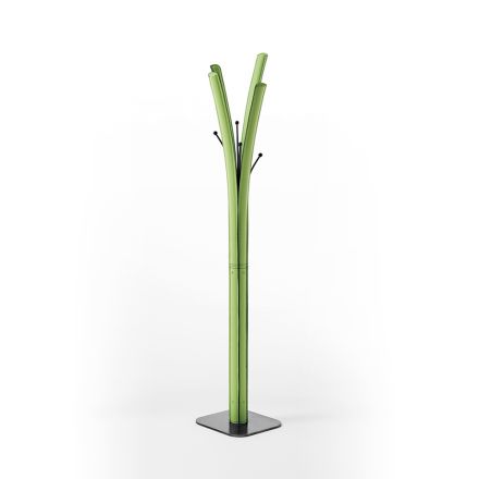 Modernes schwarzes Stahlgarderobe mit Lederpolsterung - Starlight-Modell Viadurini