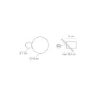 345° drehbare Metall-Wandleuchte Made in Italy - Lumi Viadurini