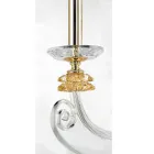 Wandleuchte mit 2 Lichtern aus mundgeblasenem Glas und klassischem optischem Luxuskristall - Cassea Viadurini