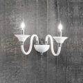 2-flammige Wandlampe im klassischen italienischen Stil aus handwerklichem Glas - Mindful