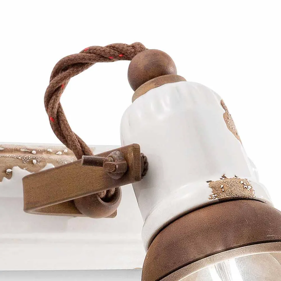 Applique zwei Scheinwerfer Amelia Ferroluce Handwerk Viadurini