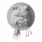 Wandleuchte mit 3 Lichtern in Grau oder Weiß Keramik Modernes Design - Dogbull Viadurini