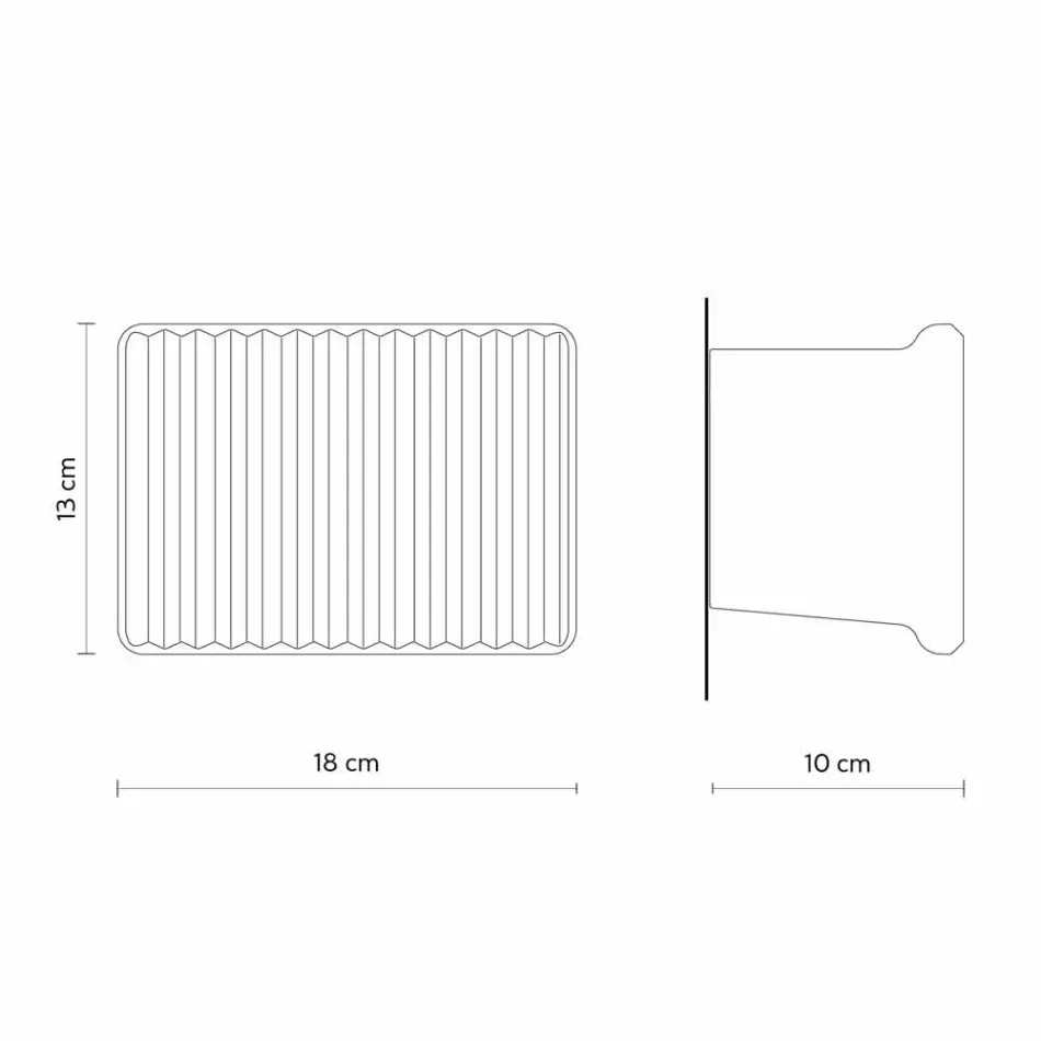 Wandleuchte mit 3 LED-Leuchten aus mattweißer Keramik mit Umarell - Ometto Viadurini