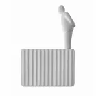 Wandleuchte mit 3 LED-Leuchten aus mattweißer Keramik mit Umarell - Ometto Viadurini