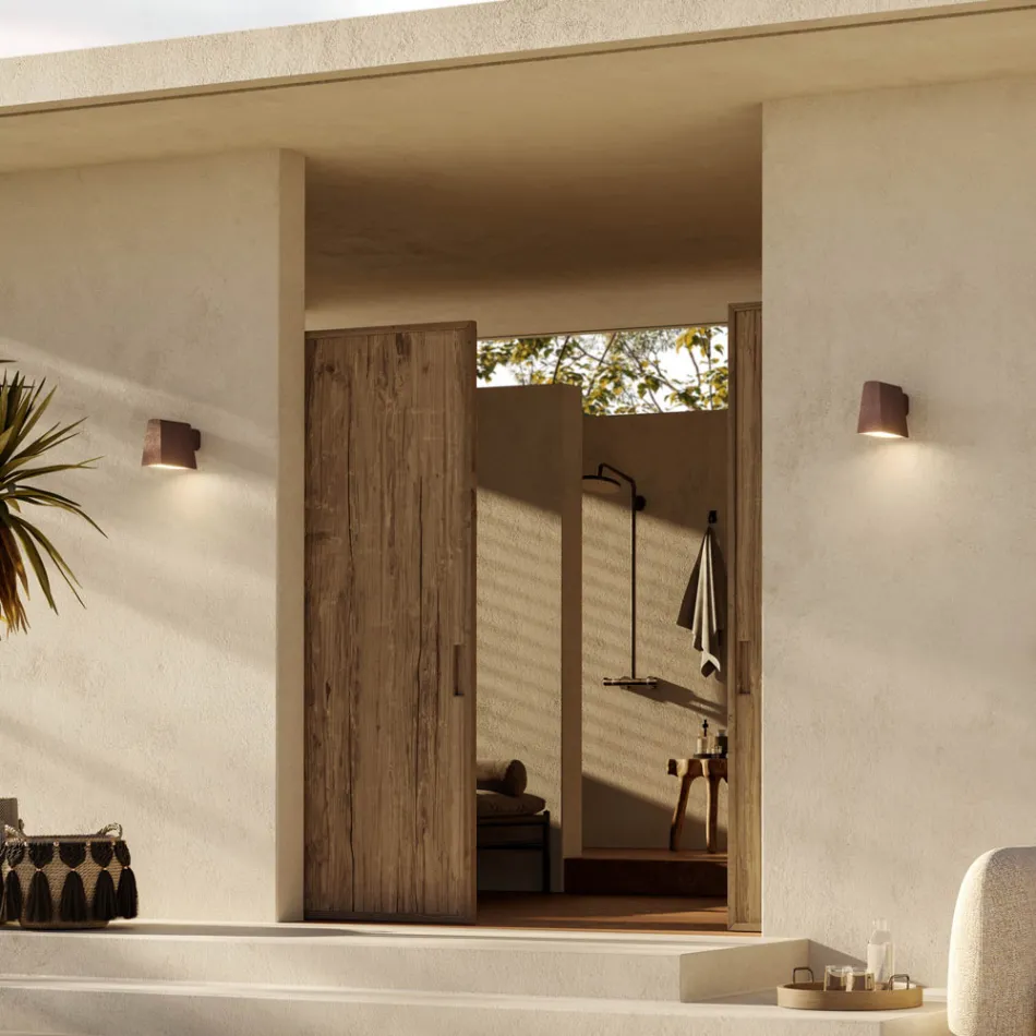 Außenwandlampe aus antikbraunem Metall - Saint Tropez von Il Fanale Viadurini