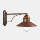 Vintage Außenwandlampe aus Messing, Kupfer und Glas - Borgo von Il Fanale Viadurini