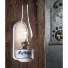 Wandleuchte aus Keramik im Vintage-Design mit handbemalter Dekoration - Pompeji Viadurini