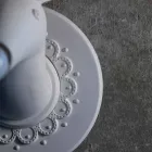 Wandapplikation in Mattweiß Keramik Modernes Design in Cervo - Memento Viadurini