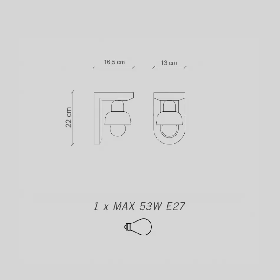 Keramik-Wandleuchte mit 1 Licht, hergestellt in Italien – Berimbau Viadurini