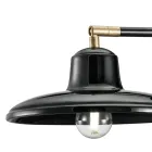 Wandleuchte aus schwarzer Keramik und Eisen im industriellen Vintage-Design - Bew Viadurini