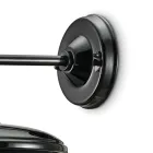 Wandleuchte aus schwarzer Keramik und Eisen im industriellen Vintage-Design - Bew Viadurini