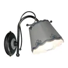 Wandleuchte aus Eisen und Keramik mit handgemaltem Stickereieffekt - Ravenna Viadurini