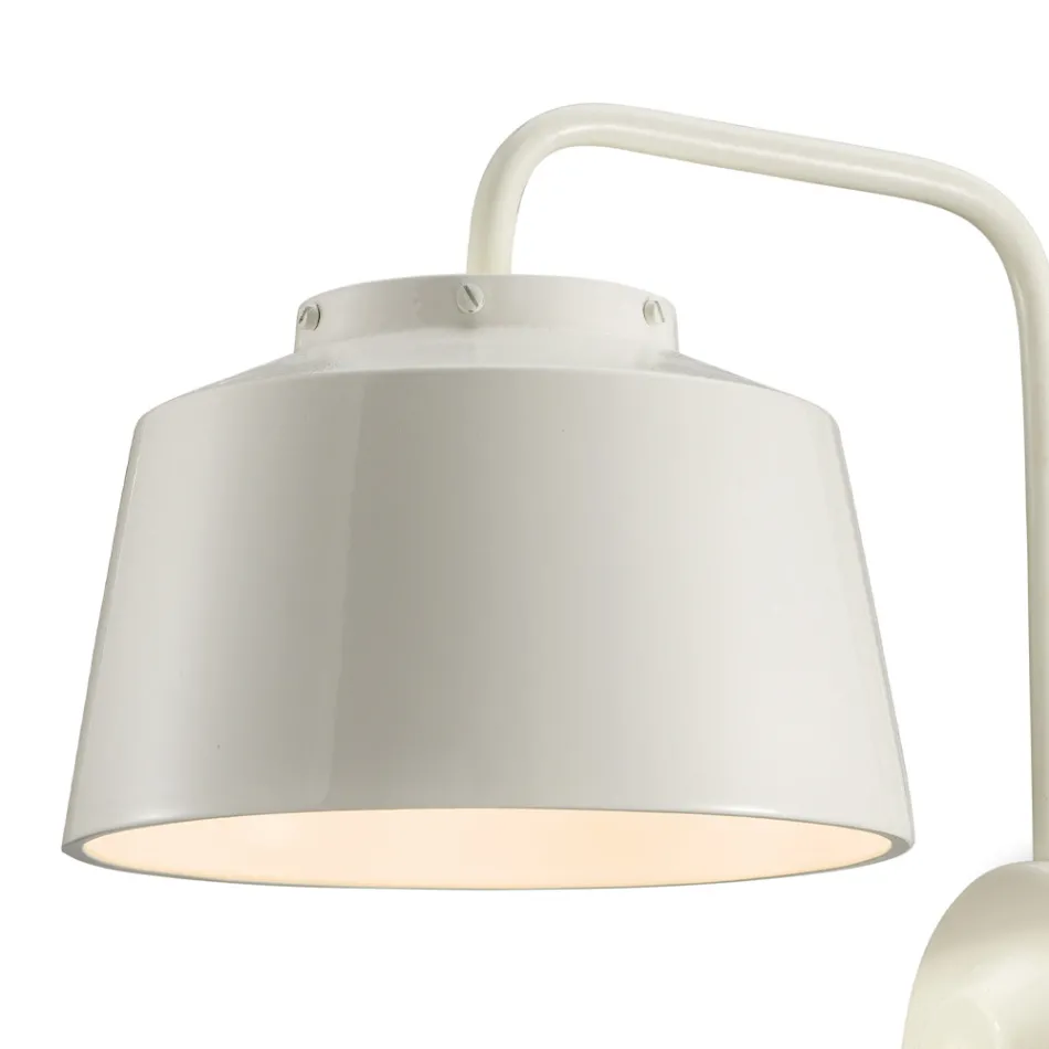 Wandleuchte aus Metall und handgefertigter Keramik mit doppelter Öffnung - 50er Jahre Viadurini