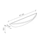 Halbmond-Wandleuchte mit 2 Lichtern aus handbemalter Keramik - Triest Viadurini