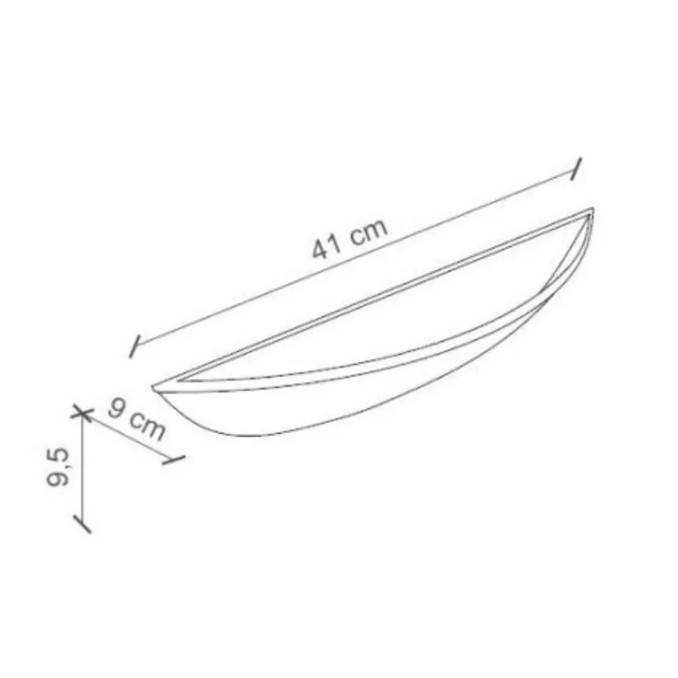 Halbmond-Wandleuchte mit 2 Lichtern aus handbemalter Keramik - Triest Viadurini