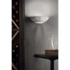 Halbmond-Wandleuchte aus Keramik, handbemalt, floral - Triest Viadurini