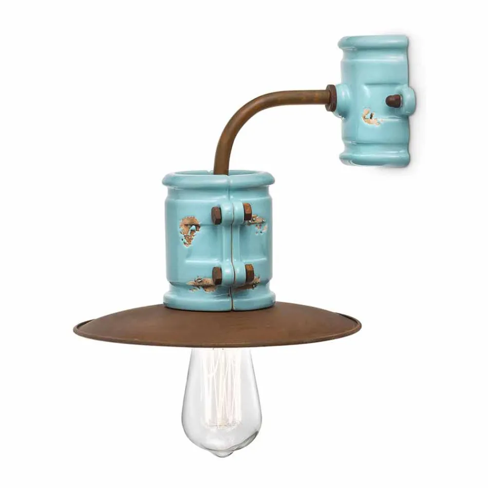 Applikationen zu Scheinwerfer Wand Keramik und Metall-Handwerk Katy Viadurini