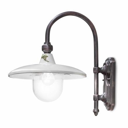 Wandleuchte aus Aluminium und handbemaltem klassischem Design - Campobasso Viadurini