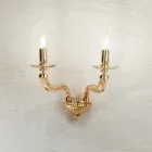 Klassische Wandlampe 2 Lichter aus handgefertigtem Rigaton-Glas und Metall - Fievole Viadurini