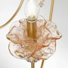 Klassische Wandlampe mit 3 Lichtern aus Glas, Kristall und Luxusmetall - Flandern Viadurini