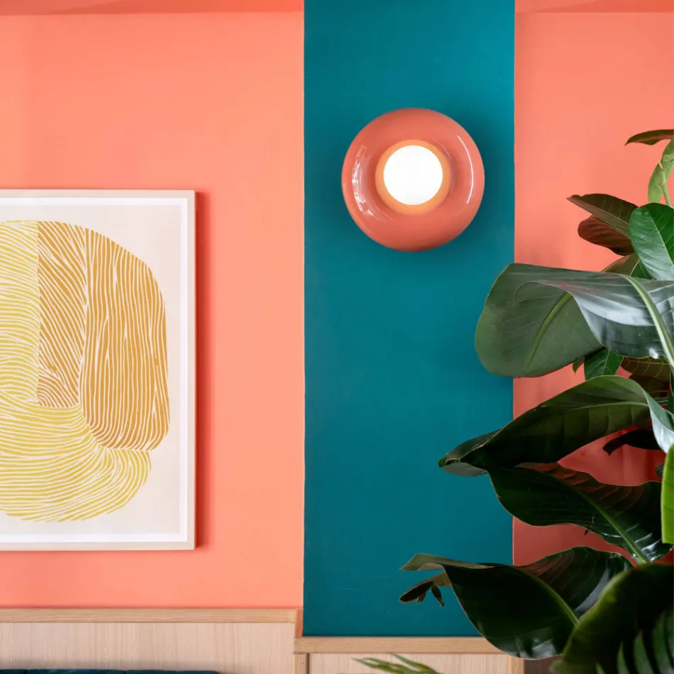 Wandleuchte mit Diffusor aus Opalglas, hergestellt in Italien – Bumbum Viadurini