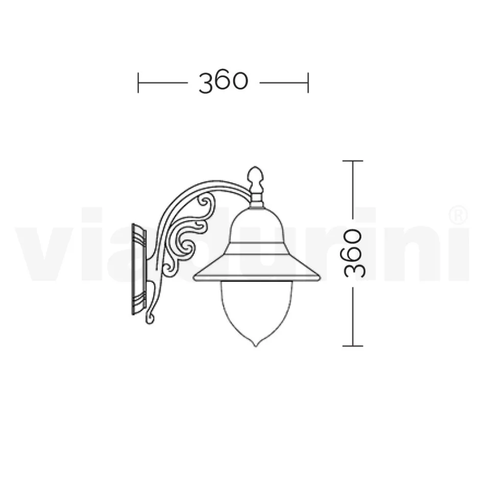 Außenwandleuchte aus Aluminium und Polycarbonat, hergestellt in Italien – Cassandra Viadurini