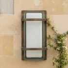 Außenwandleuchte aus Messing, E27, geometrisches Design, hergestellt in Italien – Kristall Viadurini