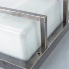 Außenwandleuchte aus Messing, E27, geometrisches Design, hergestellt in Italien – Kristall Viadurini