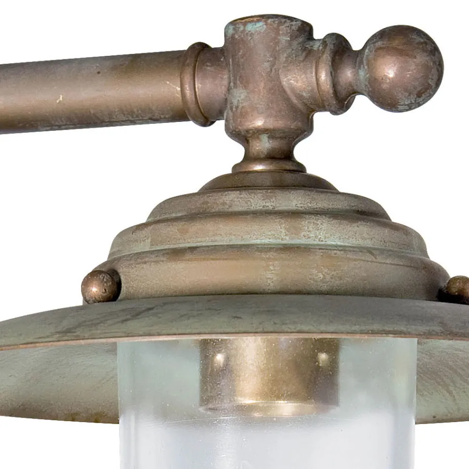 Elfico Außenwandleuchte aus Messing, Klarglas und Schutzart IP44 Viadurini