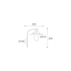 Elfico Außenwandleuchte aus Messing, Klarglas und Schutzart IP44 Viadurini