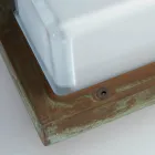 Vintage-Außenwandleuchte aus Messing mit E27-Fassung und Schutzart IP44 – Kristall Viadurini