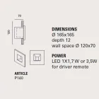 Quadratische Außenwandleuchte, farbiges Terrakotta-Quadrat - Toscot Viadurini