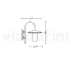 Vintage-Außenwandleuchte aus anthrazitfarbenem Aluminium, hergestellt in Italien – Belen Viadurini