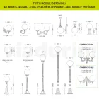 Gartenapplikation aus weißem Aluminium mit Opalkugel - Trovabianco Viadurini