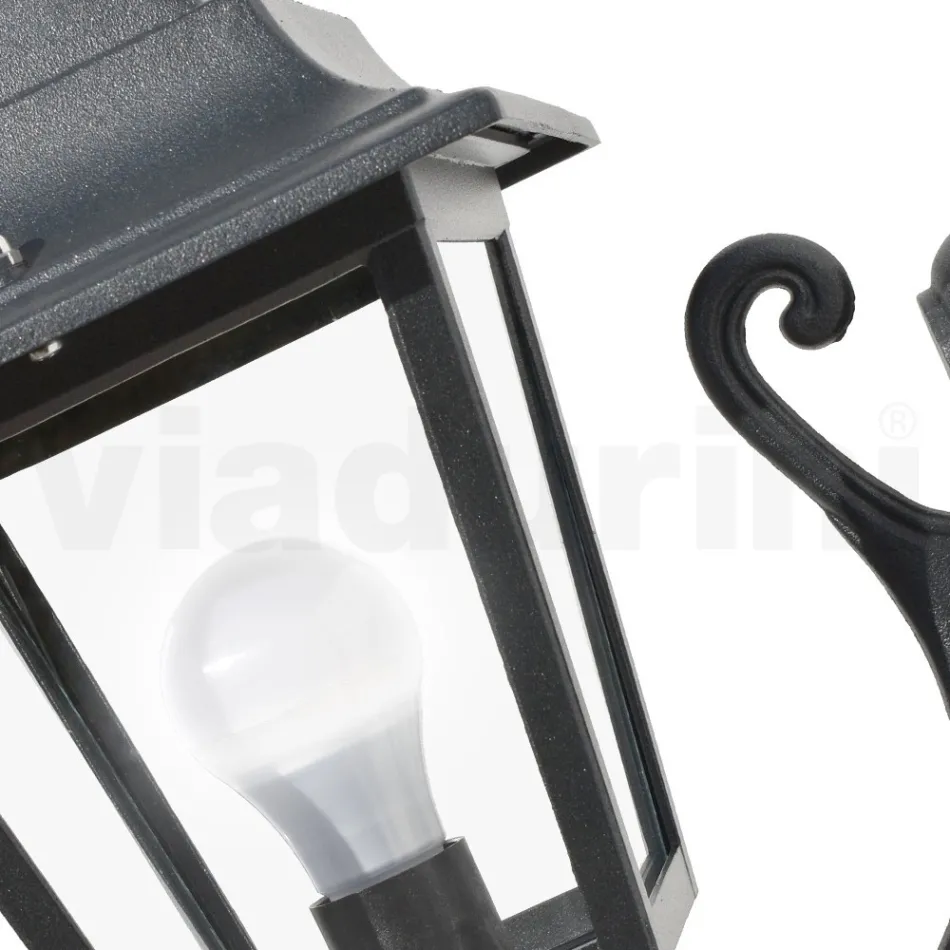 Gartenapplikation aus Aluminium und transparentem Glas Made in Italy - Scintilla Viadurini