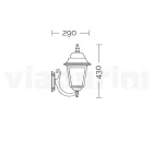 Gartenapplikation aus Aluminium und transparentem Glas Made in Italy - Scintilla Viadurini