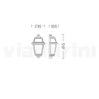 Außenwandleuchte aus anthrazitfarbenem Aluminium und Glas Made in Italy - Elric Viadurini