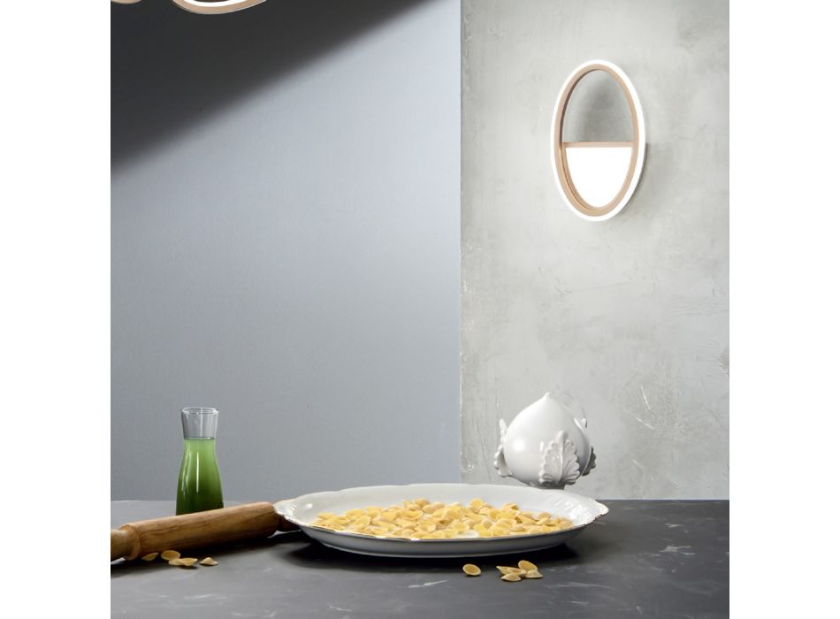 LED-Wandleuchte mit weißer oder goldener Metallstruktur - Raissa Viadurini