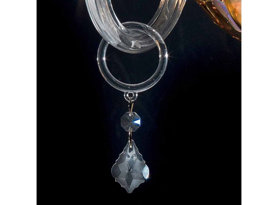 Klassische Design Wandleuchte in Kristall und Glas Belle, 2 Stück Viadurini