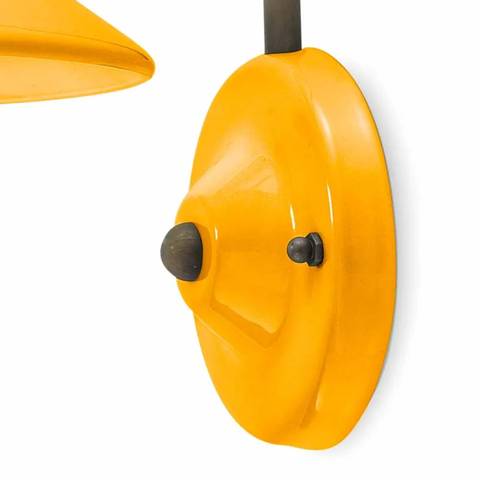 Lichter in farbigen keramischen Wand- und Messing Alice Ferroluce Viadurini